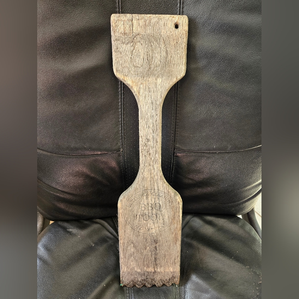 Vintage Ultimate Cleaning, All Natural BBQ tool with unknown trademark 20" x 5"